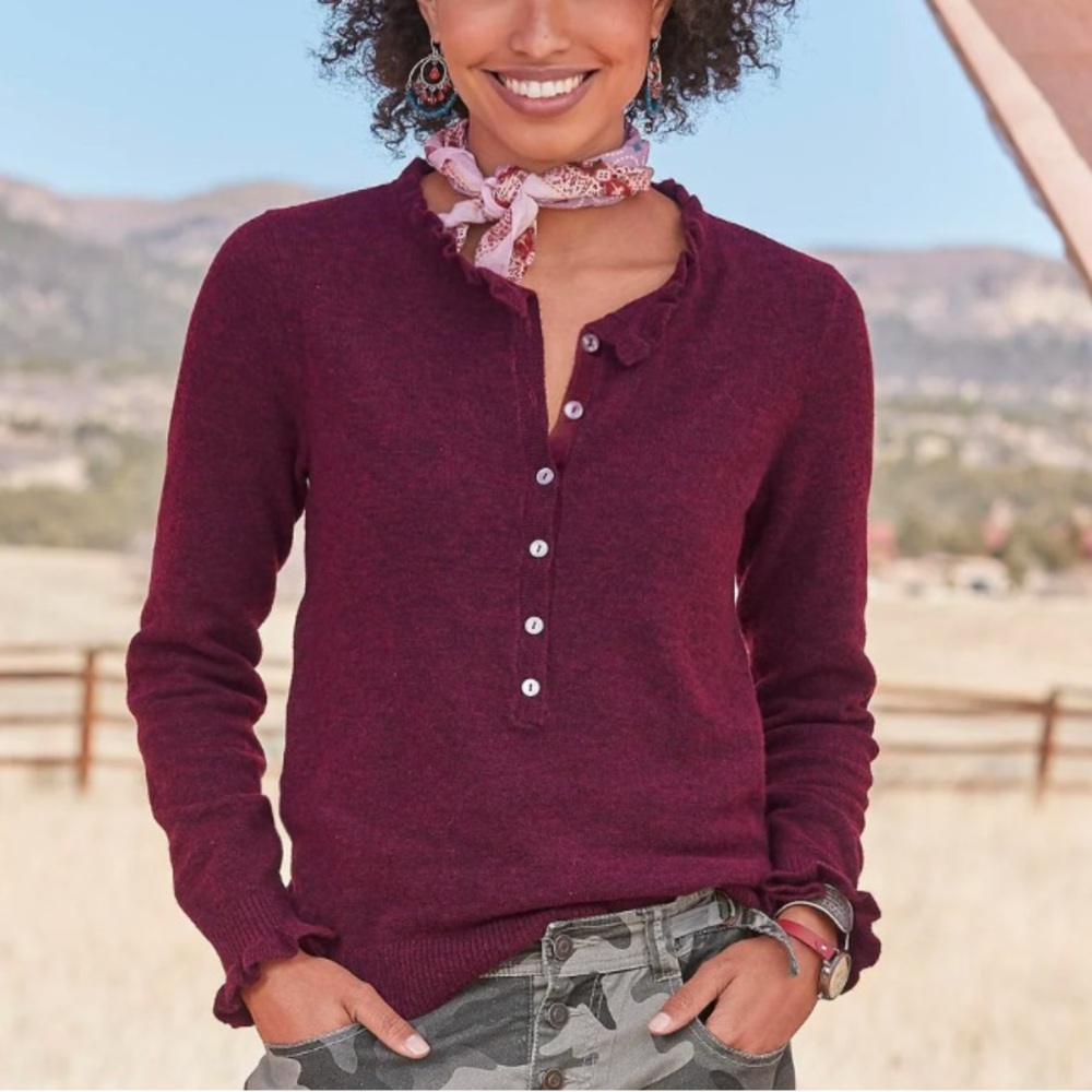 Sundance Edwina Henley Sweater! Excellent condition!